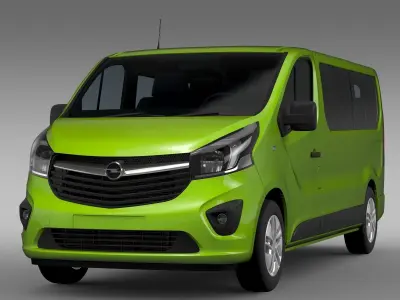 Opel Vivaro Window Van 2017 L2H1 3D model