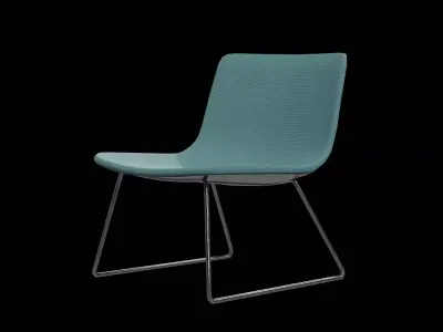 PATO LOUNGE SLEDGE-MODEL 4372 Chrome v-01 Low-poly 3D model