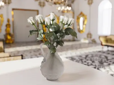 Golden mirror hall 3D model