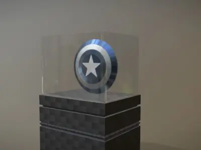 Escudo capitan america version Blue 3D model