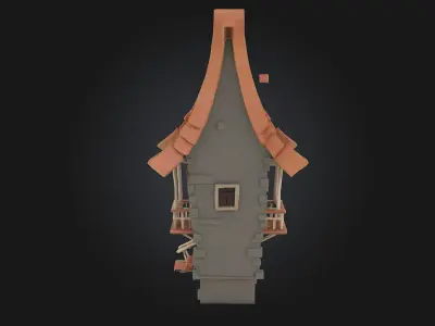 Whimsical Cottage Design 3D model
