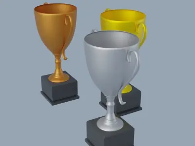 Cups Trophy Low-poly 3D model