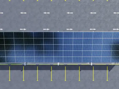 L TypeSolar Carport Type 3D model