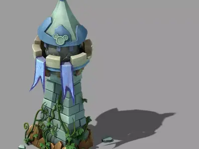 Game Cartoon - City - Angle House 03 3D model