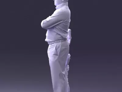 000383 3D Scanned Father and Daughter Standing Pose 3dp 3D print model