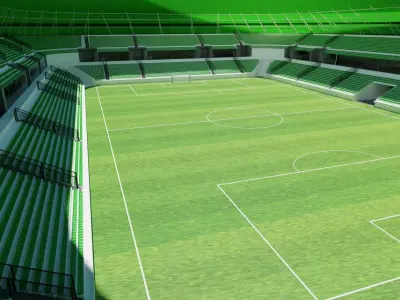 Soccer Stadium Low-poly 3D model