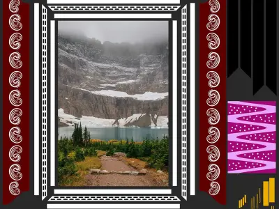 A collection of Frames - Set V Low-poly 3D model