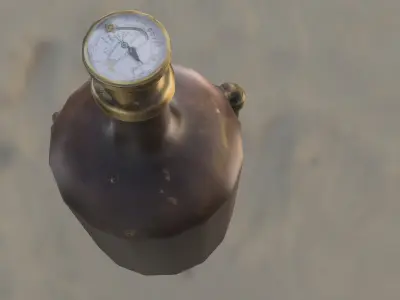 Steampunk Gear Core Bottle 3D model