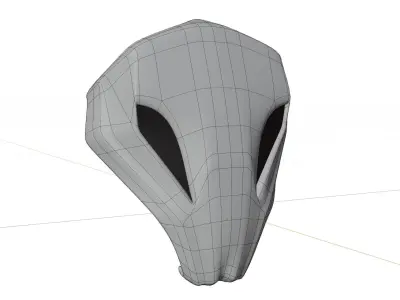 Snake Mask Low-poly 3D model