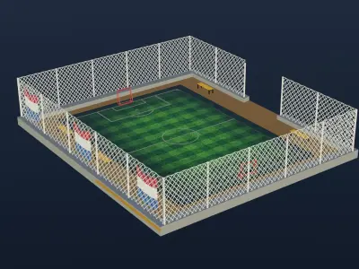Soccer Stadium - Holland Low-poly 3D model