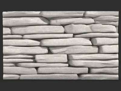 Stone Wall Fence Segment 3D print model