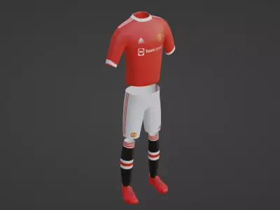 Manchester United Sportwear Low-poly 3D model