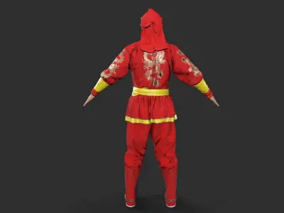 Chinatown kid Low-poly 3D model