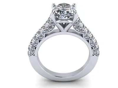 Vintage Woman Ring 3D print model