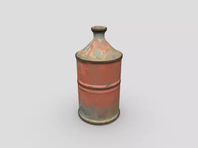 Rusty Oil Can 2 Low-poly 3D model