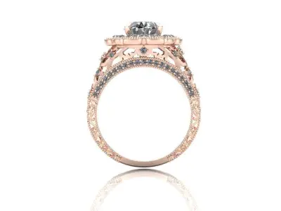 Arabic Fashion Ring 3D model