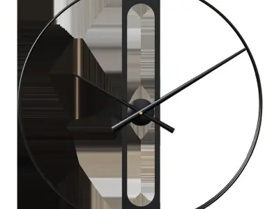 Golden Elegance wall clock 3D model