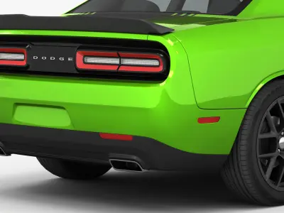 Dodge Challenger RT Shaker 2015 detailed interior 3D model