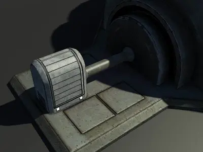 Sci-Fi Generator Low-poly 3D model