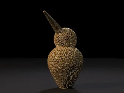 Kiwi bird figurine 3D print model