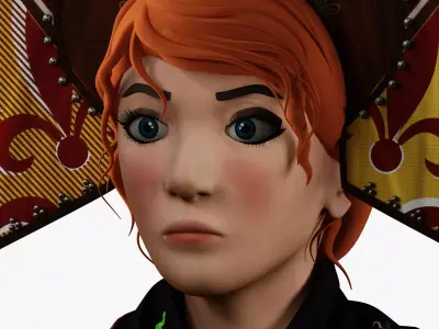 Kokoshnik crown Low-poly 3D model