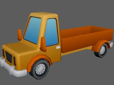 Low Poly Truck Pack - 15 Pieces Low-poly 3D model
