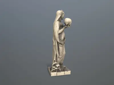 Afrodit Statue Low-poly 3D model