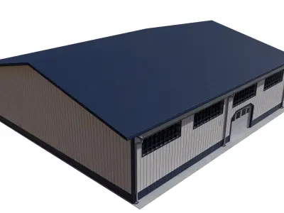 Garage - Hangar Low-poly 3D model