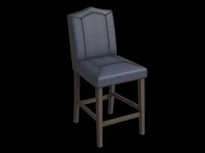 Canfield Faux Leather Counter Stool 3D model