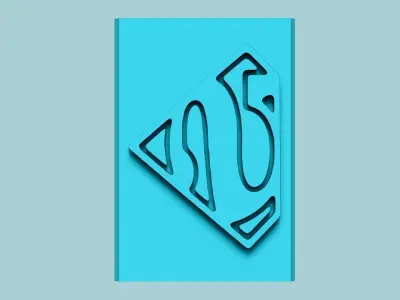 Stamp 76 - Superman - Fondant Decoration Maker Toy 3D print model