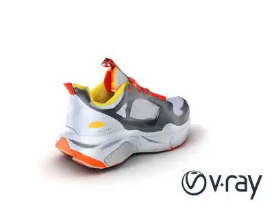 Ultra-Modern Sports Sneaker Dynamic Lines model pack Low-poly 3D model