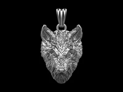 Wolf Pendant N71 3D print model