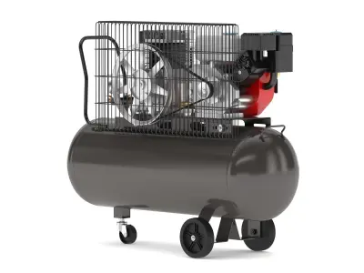 Garage Petrol Engine Driven Compressor 3D model