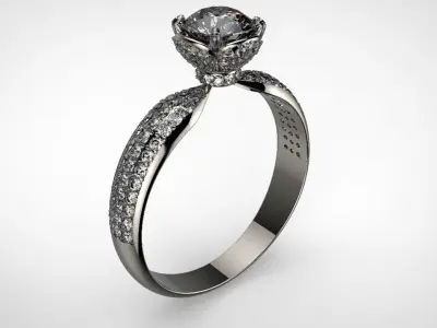 Luxury  Engagement Ring High Quality for Women Trend Wedding 3D print model