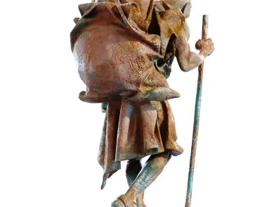 Old Man Sculpture set 794 Low-poly 3D model