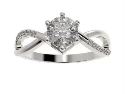 Engagement ring  Curved  3D print model