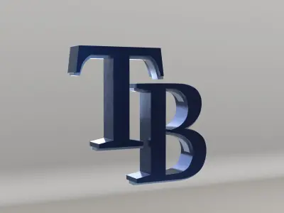 MLB Tampa Bay Rays V2 Team Logo 3D model