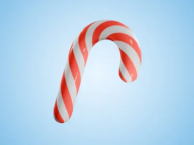 Christmas Candy Low-poly 3D model
