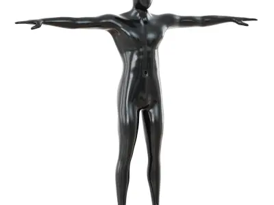 Male mannequin in T-pose 3D model