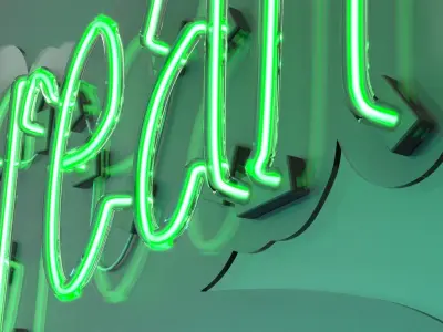 Ice Cream 5 - Neon Sign 3D model