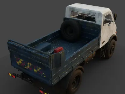 pick up truck Low-poly 3D model