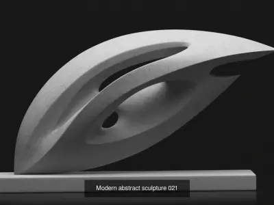 Modern abstract sculptures bundle 3D Model Collection