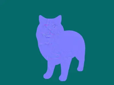 Orange Persian Cat 3D model