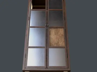 Wood cabinet 02 Low-poly 3D model