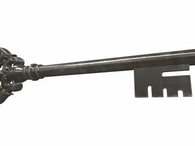 Skeleton ornamental key 1 3D model