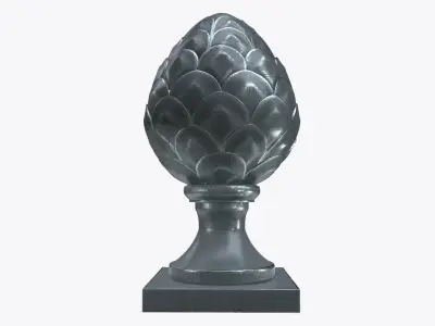 Fir cone sculpture 3D model