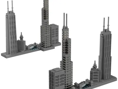 Lego Architecture Skyline - 21033 Chicago 3D model