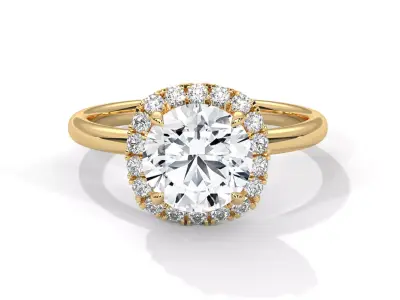 solitaire ring with detail images and 360 render videos 85 3D print model