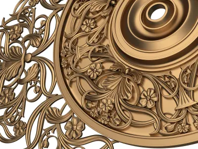 Ceiling Rosette 08 Low-poly 3D model