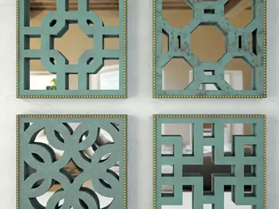 Lattice Wall Decor Set 3D model